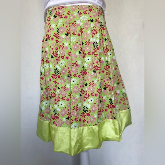 Mix Nouveau A Line Midi Fit & Flare Floral Ditsy Pleated Skirt Pockets Size Sm - Picture 11 of 12